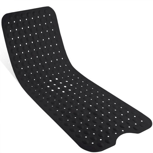 Tapis de bain Avalo / Tapis de douche antidérapant - 100x40CM - Noir - Avec ventouses - Tapis de douche antidérapant pour douche - Tapis de bain