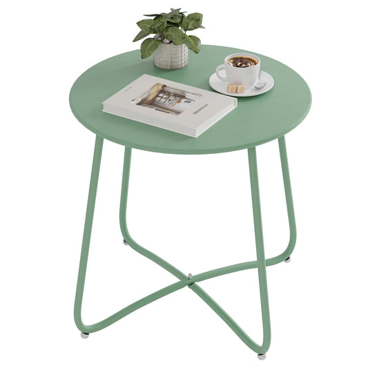 Table d'appoint Esituro - Ø 45 cm - Hauteur 45 cm - Métal - Vert