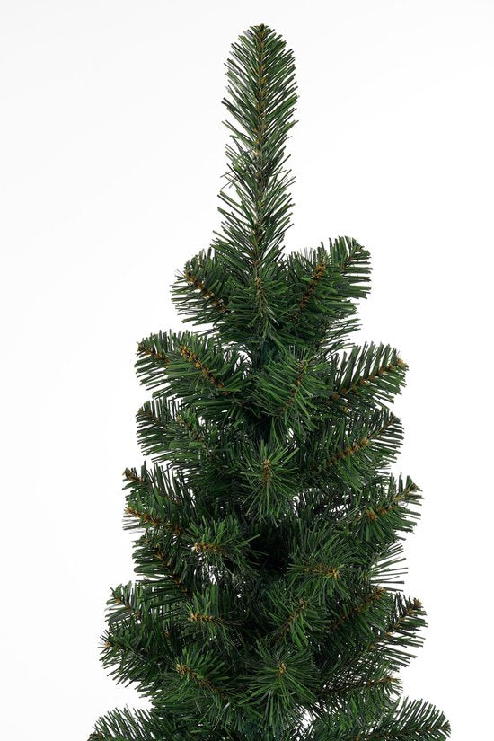 Black Box Trees Charlton Arbre élancé - Sapin de Noël en forme de colonne avec structure articulée - Décoration de Noël avec des aiguilles en PVC d'aspect naturel - Sapin artificiel modèle élancé - H 215 x Ø 56 cm - Vert