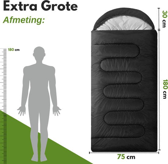 Sac de couchage momie Vertrex Tri-Season Adventure - Sacs de couchage adultes - Camping - Noir