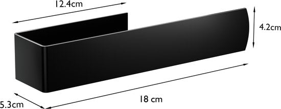 Noswo Porte-serviettes - Rangement évier - Comptoir & Cuisine - acier inoxydable - Noir