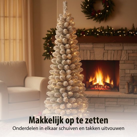 Arbre de Noël artificiel Black Box Trees - Arbre de Noël artificiel H 215 x Ø 56 cm - avec de la neige - Vert givré