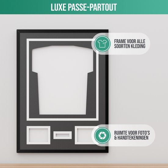 Avalo Cadre Photo Aluminium - Encadrement Maillot de Football - Cadre Box 3D - 60x80 CM - Noir - Cadre Profond - Encadrement Maillot dans Cadre Photo