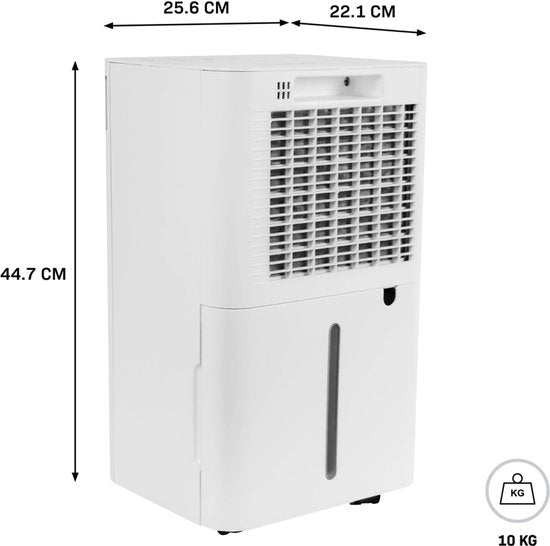 VONROC Déshumidificateur - 12L/jour - réservoir 2L - mode lavage - avec contrôle wifi - avec fonction de purification de l'air