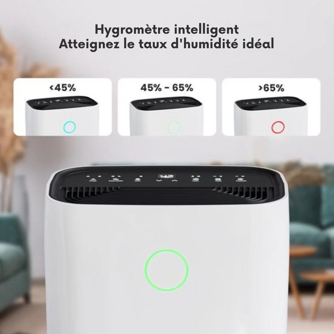 Déshumidificateur Auronic - plastique - Capacité de 16 l par jour - Fonction Lavage-Séchage & Mode Nuit - Pour chambre et salon - Blanc