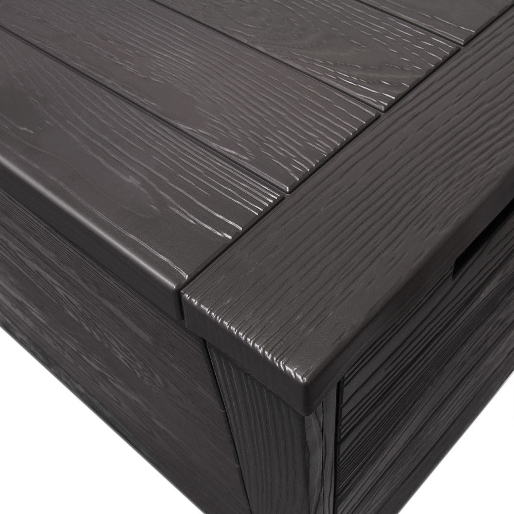 Coffre de jardin - Deuba - Boîte de Rangement - Extérieur - Pour jardin - plastique - anthracite - 120 x 46 x 57cm