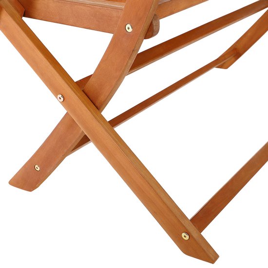 Banc de jardin 2 places Casaria - Certifié FSC® - 120x90x55 cm Marron