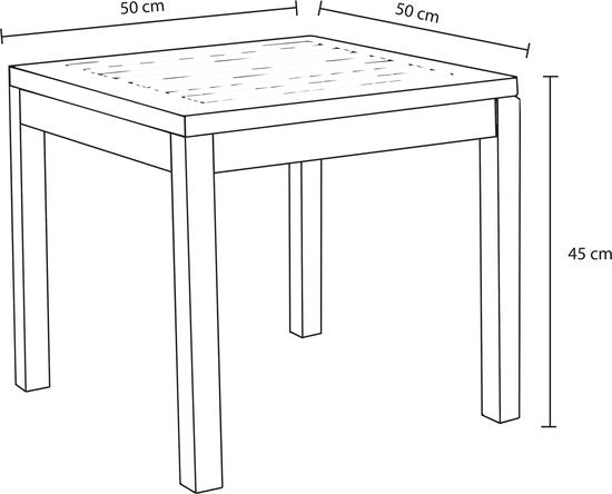 Table d'appoint AXI August en teck marron – Petite table de jardin en bois – Carrée - 50 x 50 x 45 cm - 100 % teck – Pour le jardin, la terrasse et le balcon