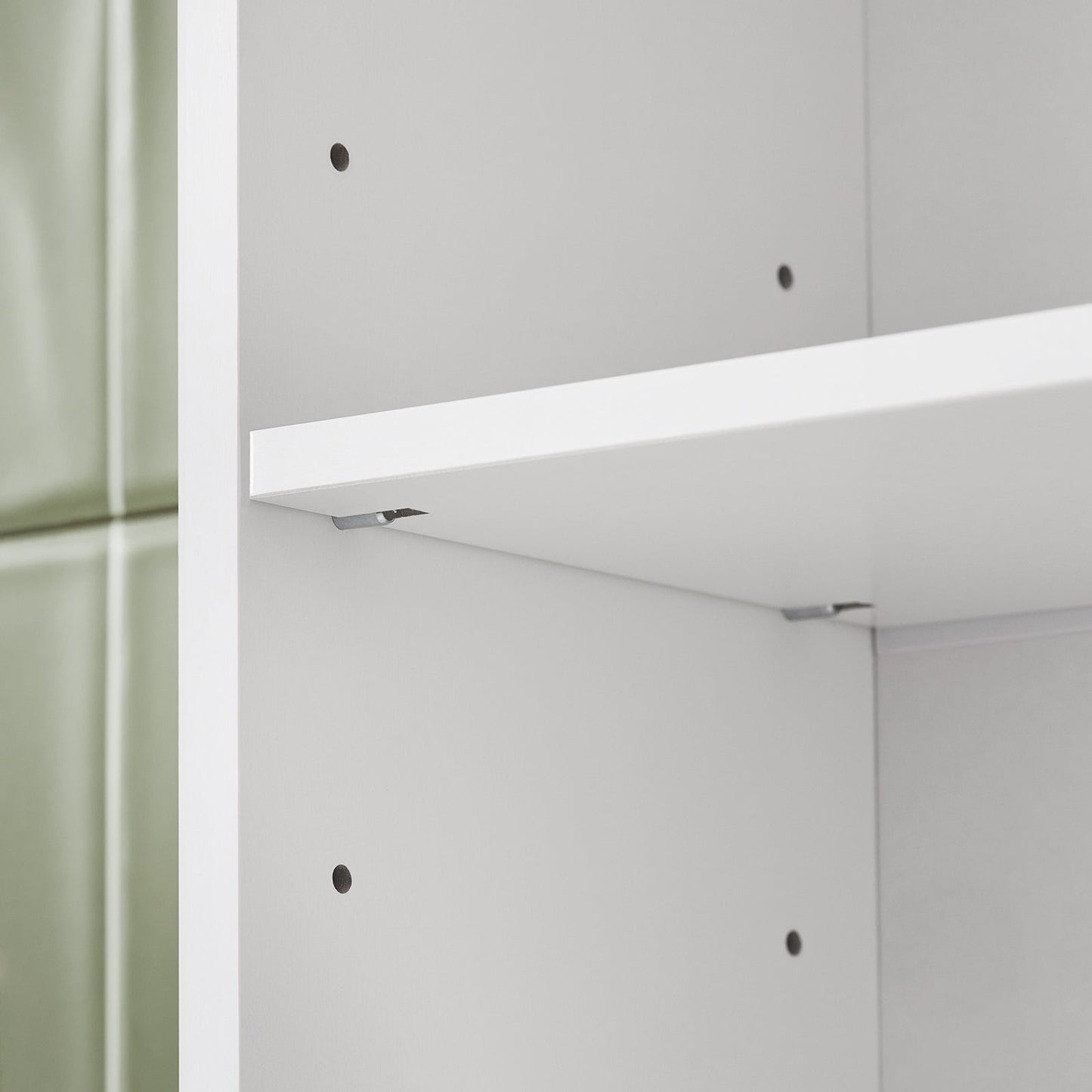 SoBuy BZR165-W Meuble pour lave-linge - Blanc - 65x20x182 cm - Armoire avec portes et étagères pour dessus de lave-linge