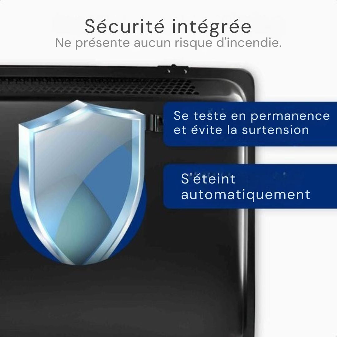 Chauffage électrique Gologi - Convecteur avec thermostat - Fonctionne par App et commandes tactiles - Jusqu'à 25m2 - 2000W Heater - Noir