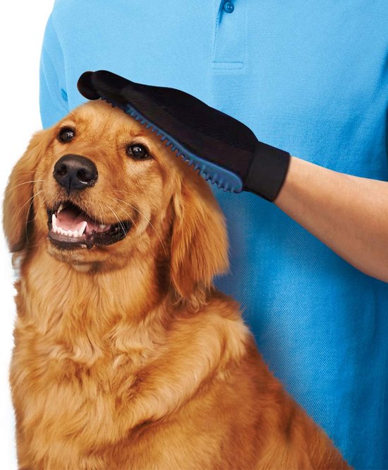 Gant True Touch pour animaux de compagnie - gants de toilettage pour chats et chiens - brosse pour animaux - gant de massage - salon de toilettage pour chiens - gant pour animaux de compagnie - gant-brosse pour animaux