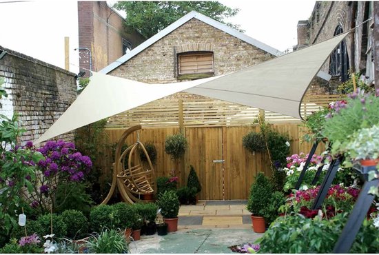 Voile solaire Perel - Carré - 5 X 5 M - Couleur : Crème