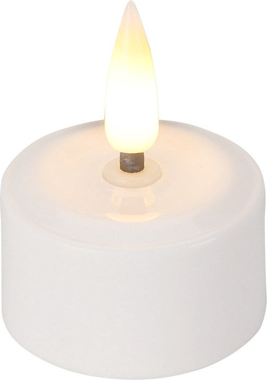 Bougies chauffe-plat rechargeables avec LED Ø4cm - 4 pièces - set d'extension sans chargeur