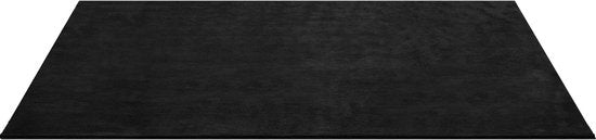 tectake® Tapis à poils courts - 120 x 170 cm - Noir - Tapis pour le salon, la chambre à coucher, la salle à manger - Facile d'entretien et lavable - Sous-couche antidérapante - Antiallergique - Diverses tailles et couleurs