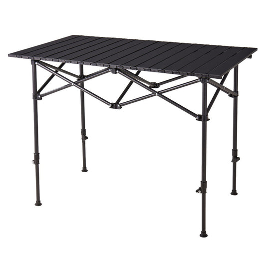 Table de camping pliable X51000040 - Métal/plastique - 95 x 55 cm - Noir