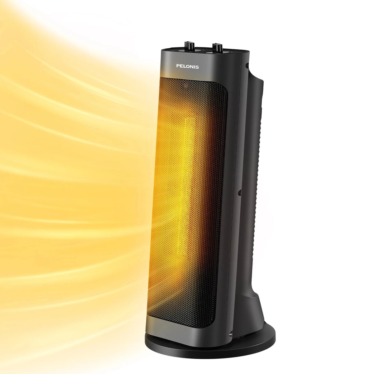Radiateur soufflant en céramique PELONIS 2000 W – Oscillation à 70° – Chauffage PTC – 4 niveaux de chaleur