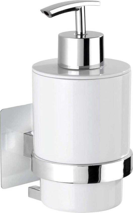 Distributeur de savon Wenko Quadro Uno 250 ml, acier inoxydable argenté