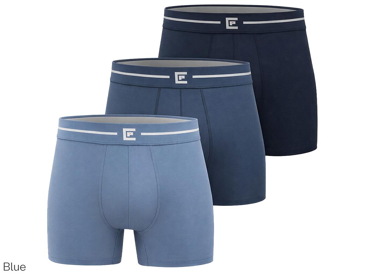 Boxers Bamboo Elements pour homme - Lot de 3 - Assortiment de couleurs foncées - Taille M