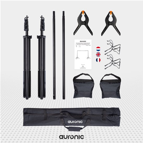 Auronic Backdrop System - Set complet - Sans toile - Réglable - 300 x 260cm