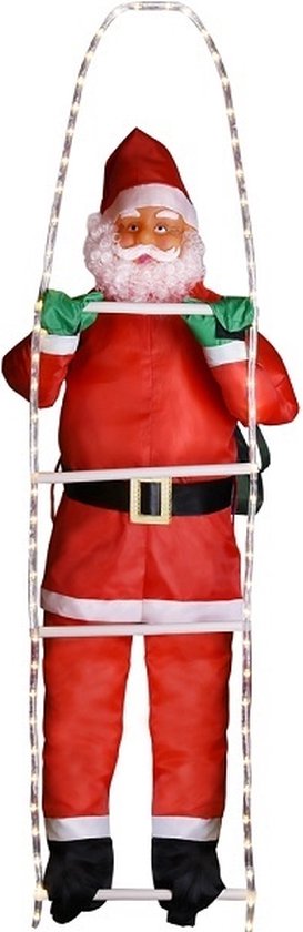 DUB Père Noël sur échelle 240cm AVEC lumières