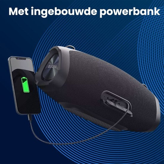 Auronic - Enceinte Bluetooth - Sans fil - Connexion USB, AUX et carte SD - Noir