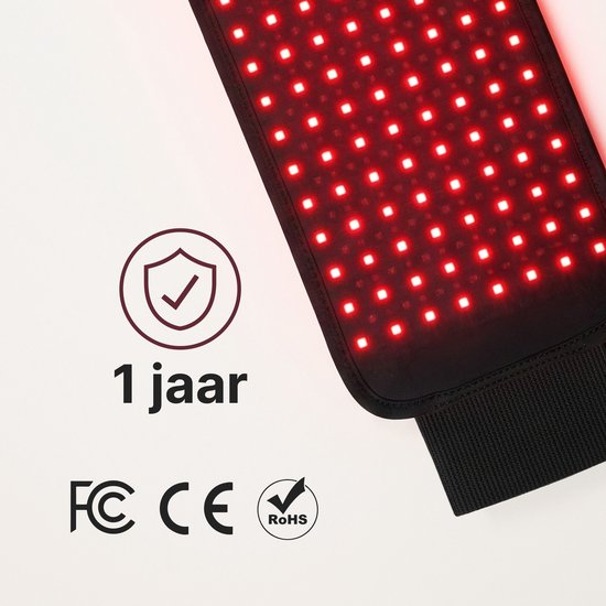 Ceinture de thérapie par lumière rouge Panacea TheraFlex avec câble - Infrarouge 660 et 850 nm - 120 LED - 219 mW/cm²