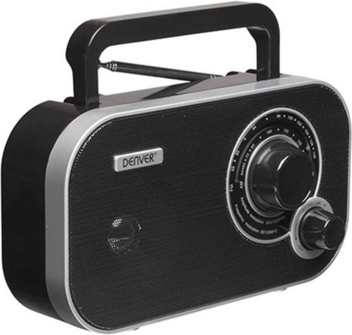 Radio Retro FM - Denver - Fonctionne sur batterie ou sur secteur - Radio portable - TR51 - Noir