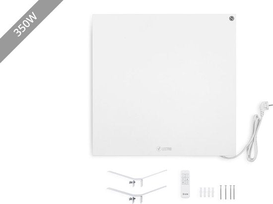 Vlectro - Panneau chauffant infrarouge mince avec minuterie réglable - 350 W