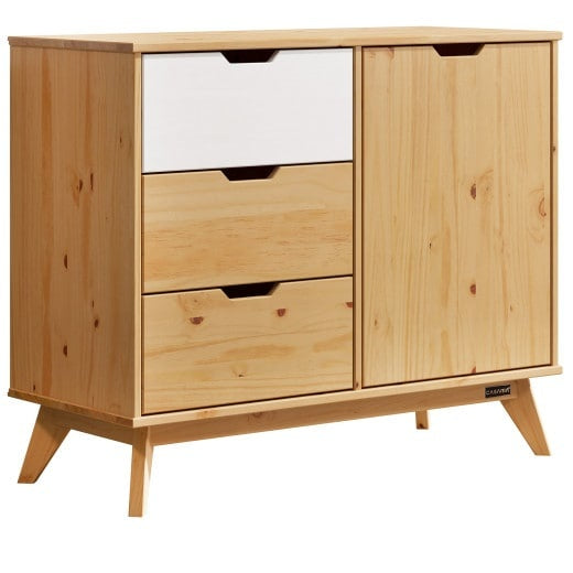 Buffet en bois massif 96x79x40cm naturel