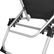 Chaise longue en aluminium Aurelie de tectake, noire – 60 x 189 cm – Pliable avec pare-soleil