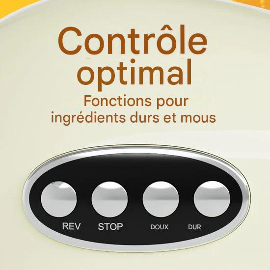 KitchenBrothers Extracteur de jus XL - Presse-agrumes - Presse-légumes et fruits - alimentation 43 mm et 70 mm - 500 ml - Champagne