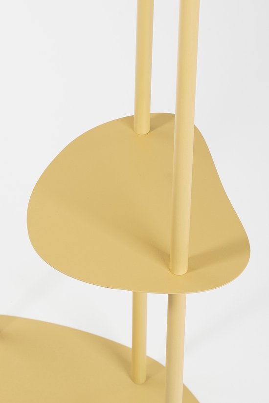 Mica Decorations Fonda Table à plantes - L48 x L27 x H140 cm - Métal - Jaune clair