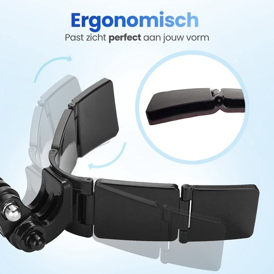 Garpex® Universal Helmet Mount - Support de casque adapté à diverses caméras d'action - Motocyclisme - Universel - Casque de moto