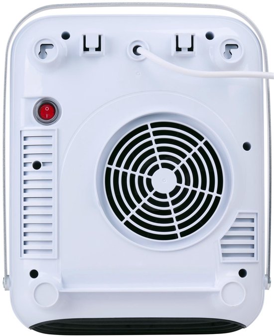 alpina Chauffage de salle de bains électrique 750/2000 W - Radiateur électrique avec 2 niveaux de chaleur et minuterie 24 heures - Radiateur IP22 résistant aux projections d'eau - avec télécommande - Montage mural