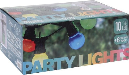Lumières de fête 10 ampoules LED colorées - 8 fonctions lumineuses
