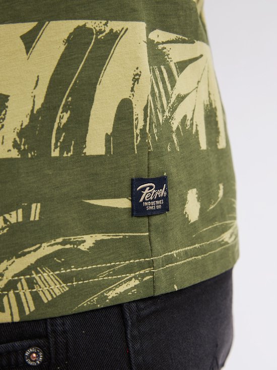 Petrol Industries - T-shirt pour homme à imprimé intégral Harbor - Vert - Taille XXXL