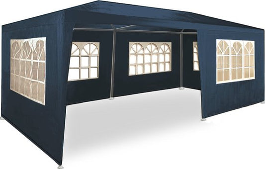 Tente de Réception 3x6m - Casaria - Pavillon Rimini - Protection UV - Surface 18m² - Bleu