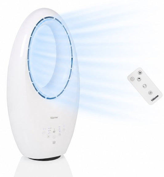 Ventilateur sans fil Tristar VE‑5717 – 60 W – 3 vitesses – Minuterie – Télécommande – Blanc