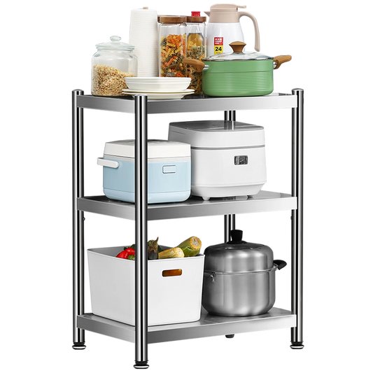 Cooker King : étagère de cuisine à 3 niveaux pour micro-ondes – Étagère coulissante – Hauteur réglable – 80 × 35 × 60 cm