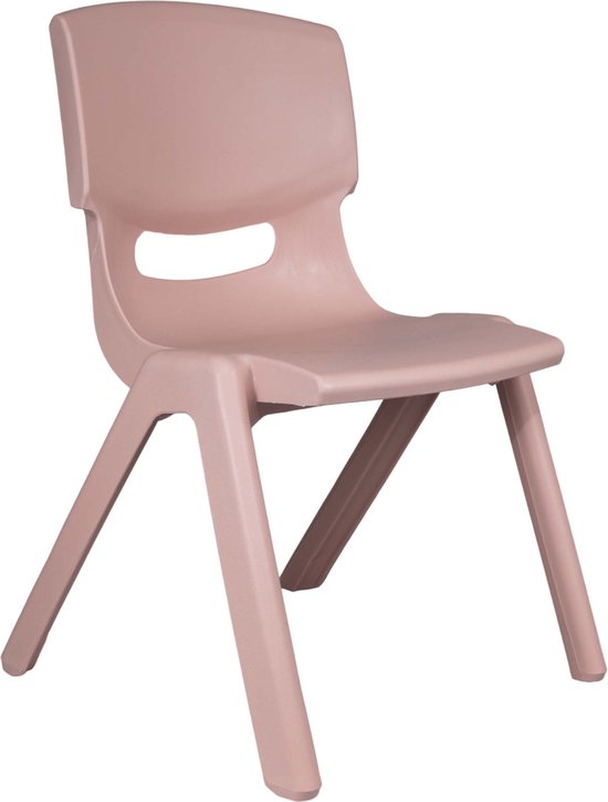 Chaise haute en plastique rose pastel