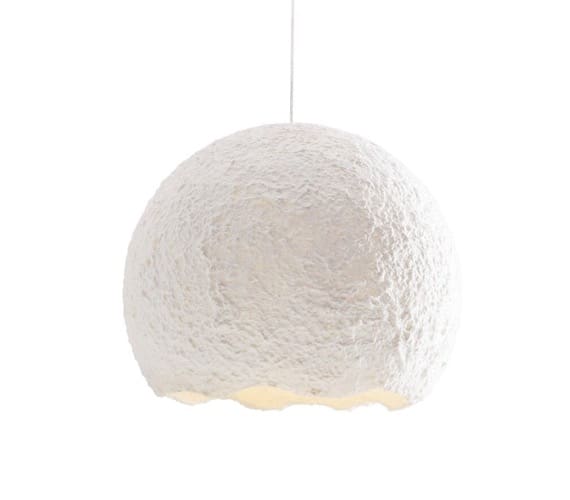 Lampe suspendue Nest - Aluminium et pâte à papier - 220V - 13W - Hauteur réglable - Blanc
