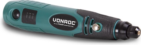 VONROC Rotary Multitool - 4V - Ensemble d'accessoires 31 pièces et sac de rangement inclus