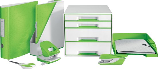 Agrafeuse Leitz WOW - Capacité d'agrafage de 30 feuilles - Agrafes incluses - Idéal pour le bureau à domicile - Vert
