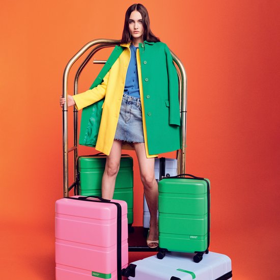 Delsey Paris x United Colors of Benetton - Set de valises Now - 3 pièces - Bagage à main 34L + bagage à main 65L et 93L - Bleu