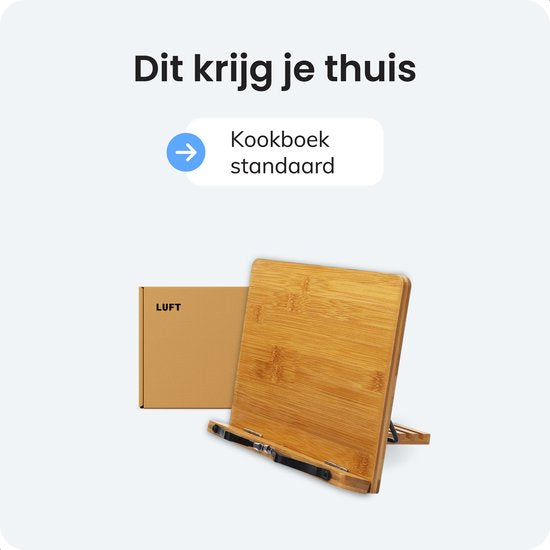 Support pour livres de cuisine et tablettes - Réglable avec pinces - Livres - Support - Stand - Rack - Support - Livres - Supports - Métal - Bois - Bambou - Lire - Rack - Luft