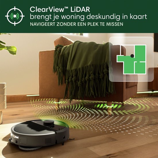 iRobot Roomba® Plus 505 Combo Robot + station de recharge Autowash™ - Robot aspirateur avec fonction de lavage - Noir - N1850