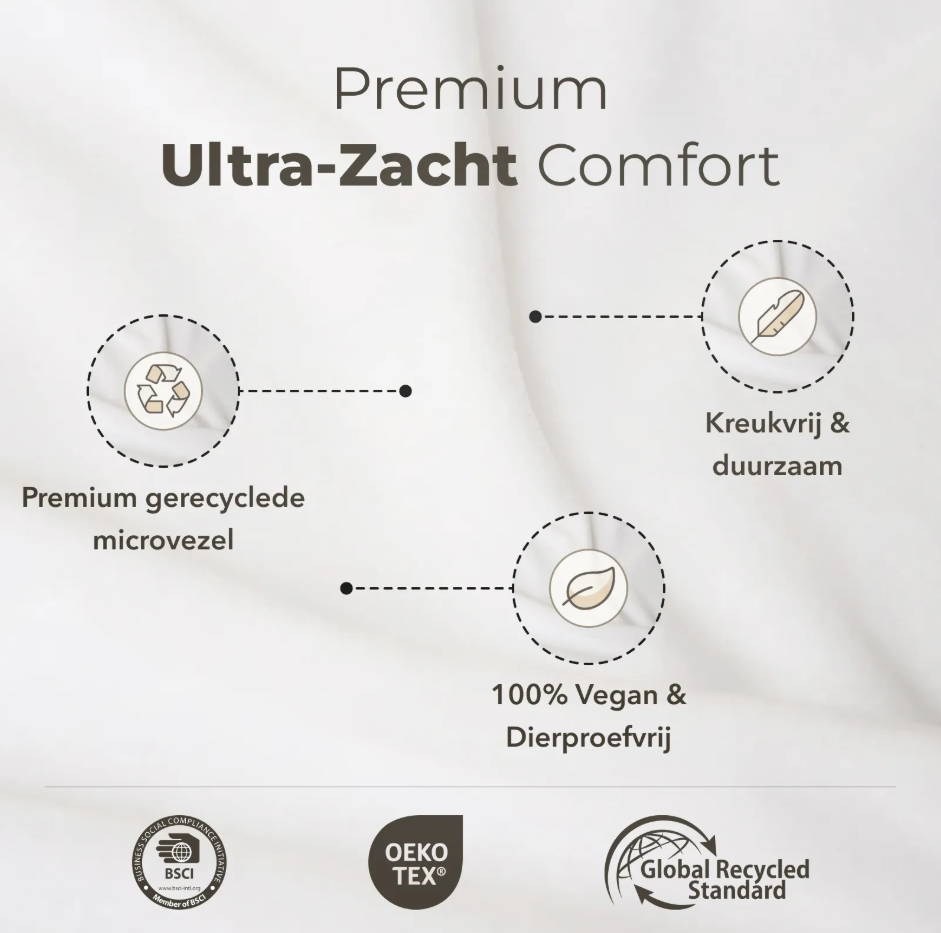 Sjumo Silky Smooth Duvet Cover - Fresh White - 140 x 220 cm