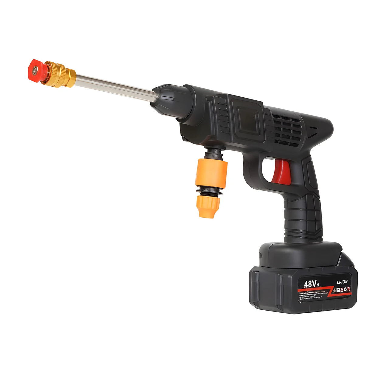 Nettoyeur haute pression sans fil - 1 500 W - Batterie au lithium - Tuyau d'arrosage de 5 mètres - Pour la voiture, la terrasse et le jardin