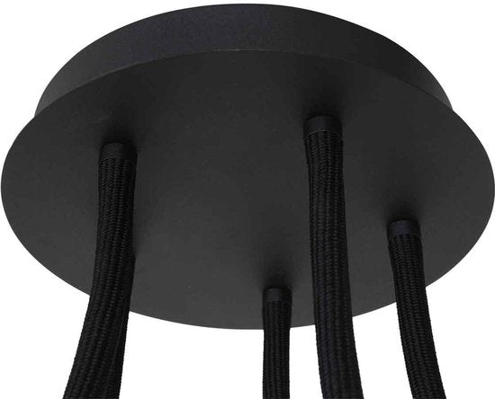 Plafonnier Turound 3376ZW Noir - Orientable et inclinable, en verre et métal, Ø 91,5 cm, Steinhauer