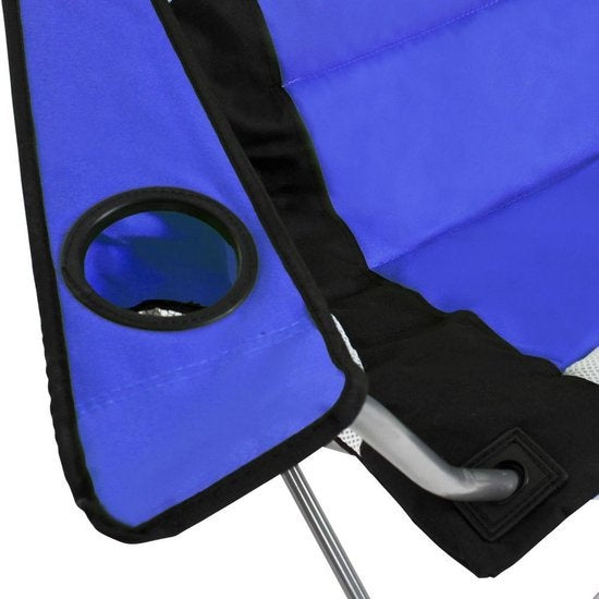 Chaise de camping Tectake Chair Basic - Bleu;Noir